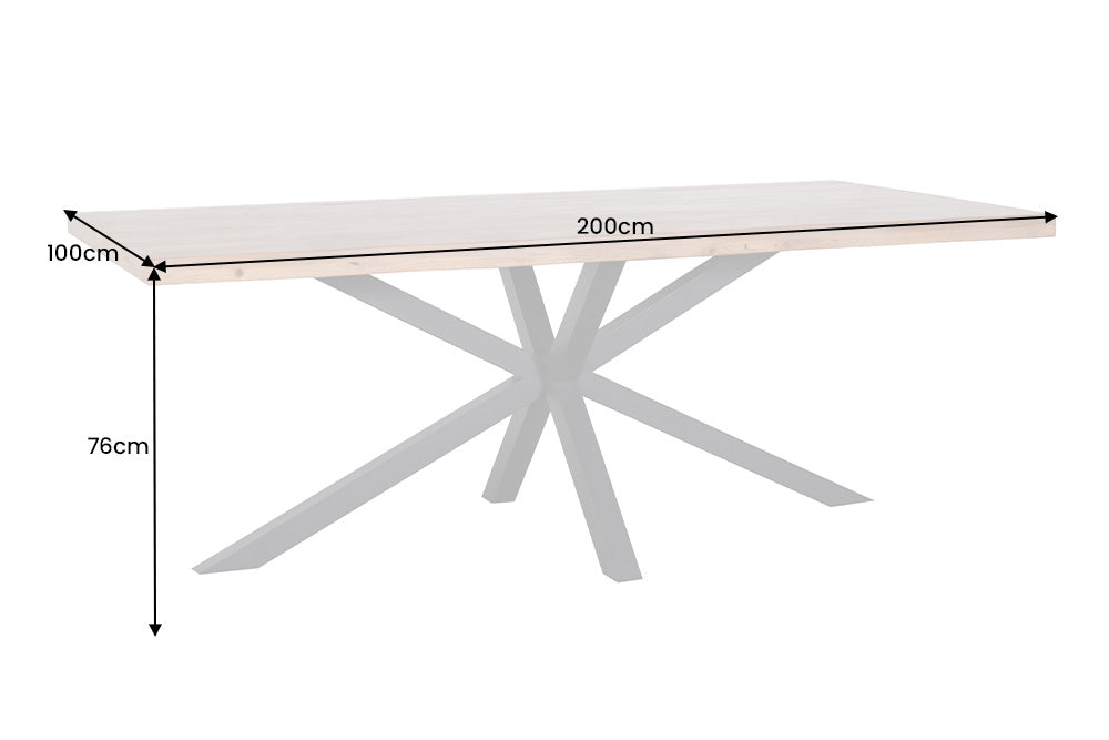 Esstisch Cosmos Star 200cm Eiche 50mm Natur