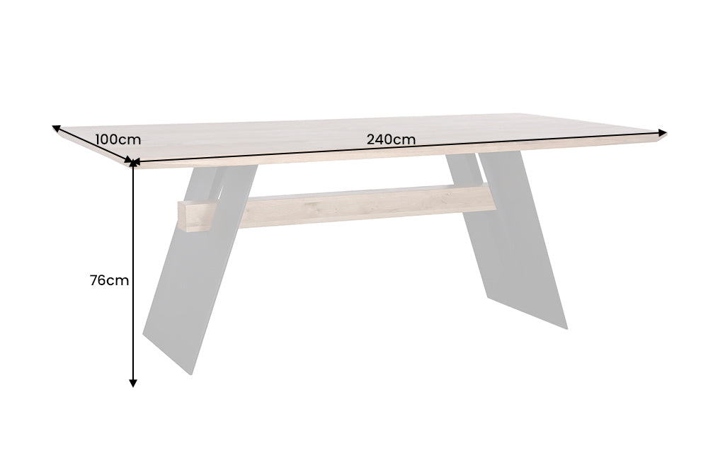 Esstisch Majestic Cedar 240cm Wildeiche 36mm Natur