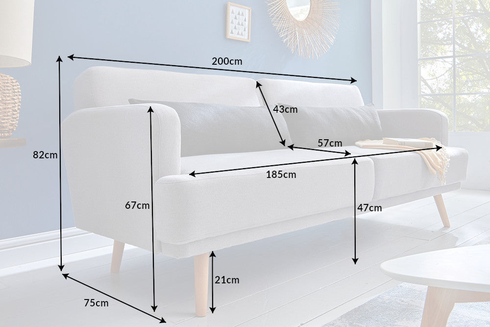 Schlafsofa Cam Set 200cm Grau