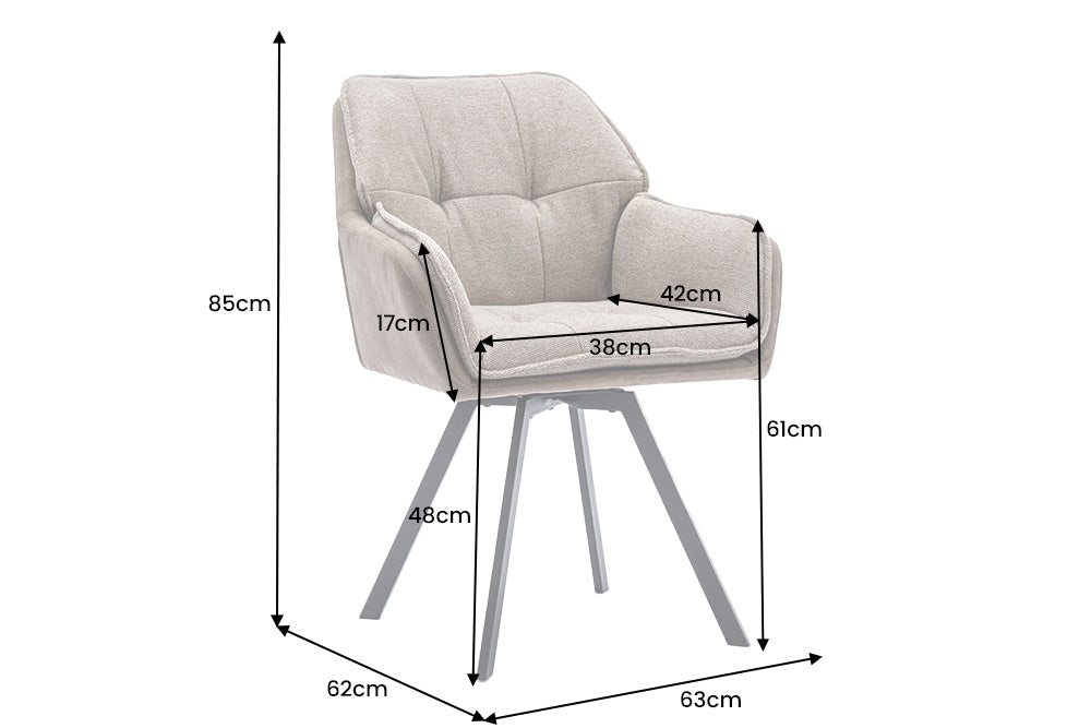 Stuhl Recliner Vintage taupe mit Armlehne