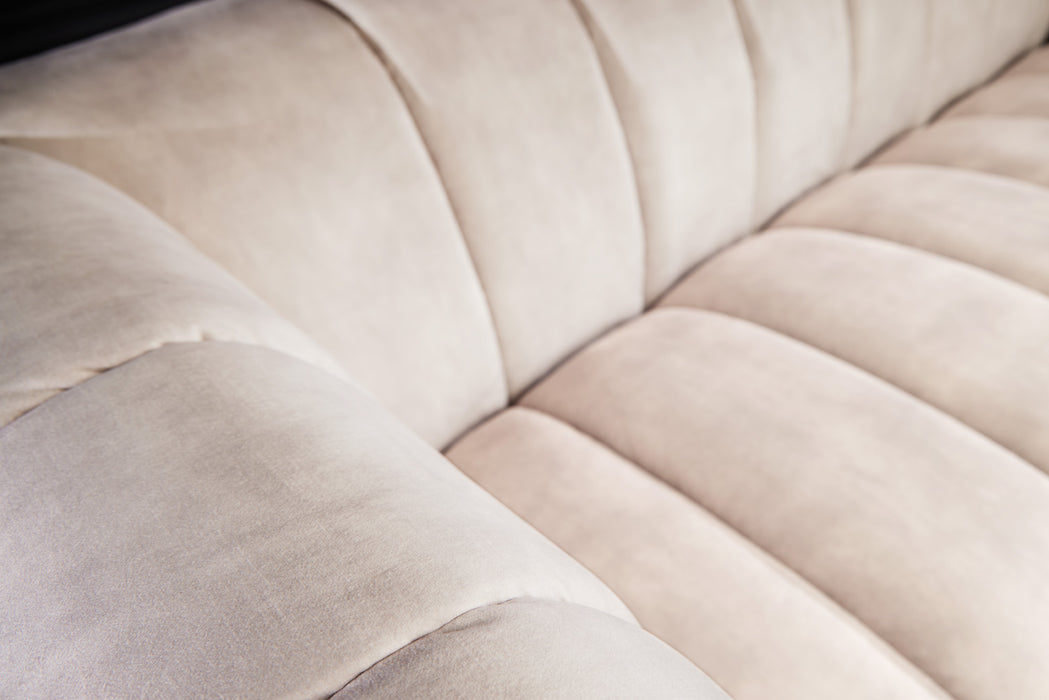 Sofa Elegance 225cm champagner schwarz