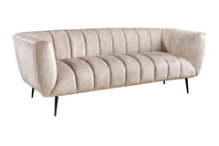 Sofa Elegance 225cm champagner schwarz