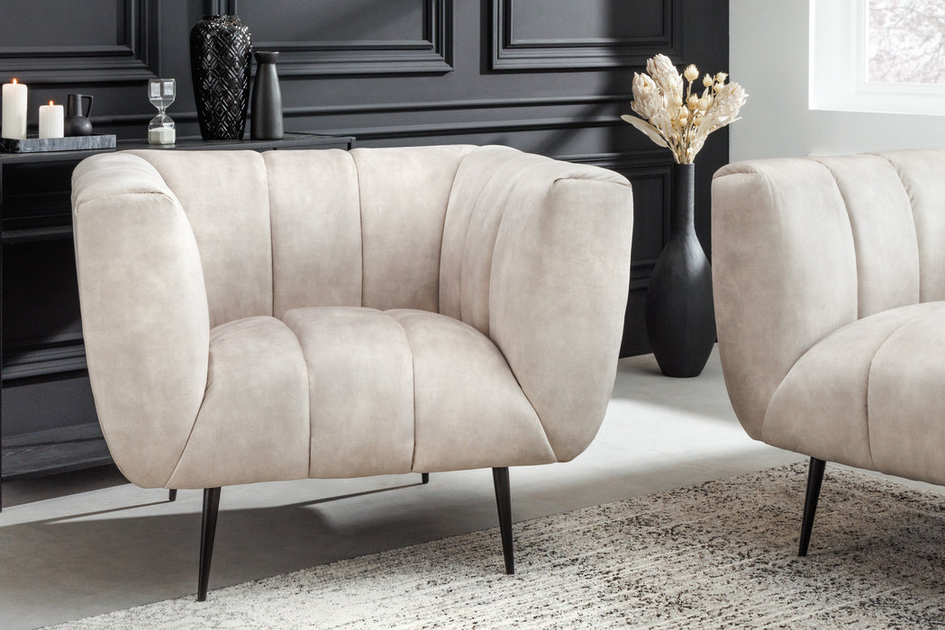 Sessel Elegance champagner schwarz
