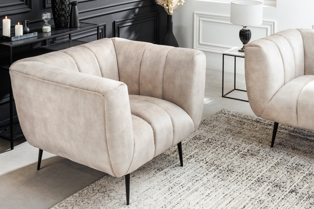 Sessel Elegance champagner schwarz