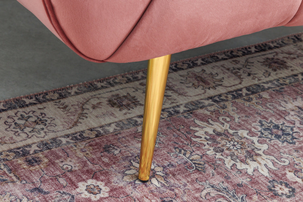 Sessel Elegance Samt altrosa gold