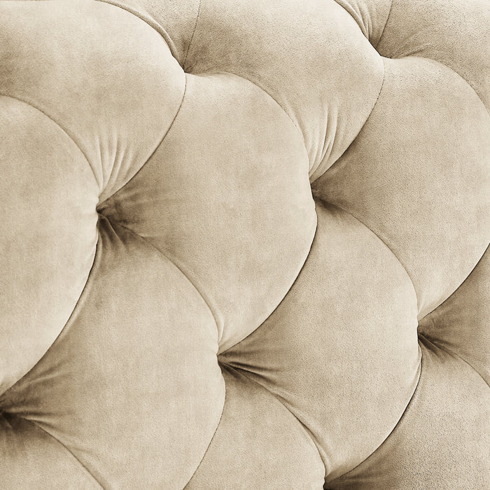 Bett Barock 180x200cm champagner Samt