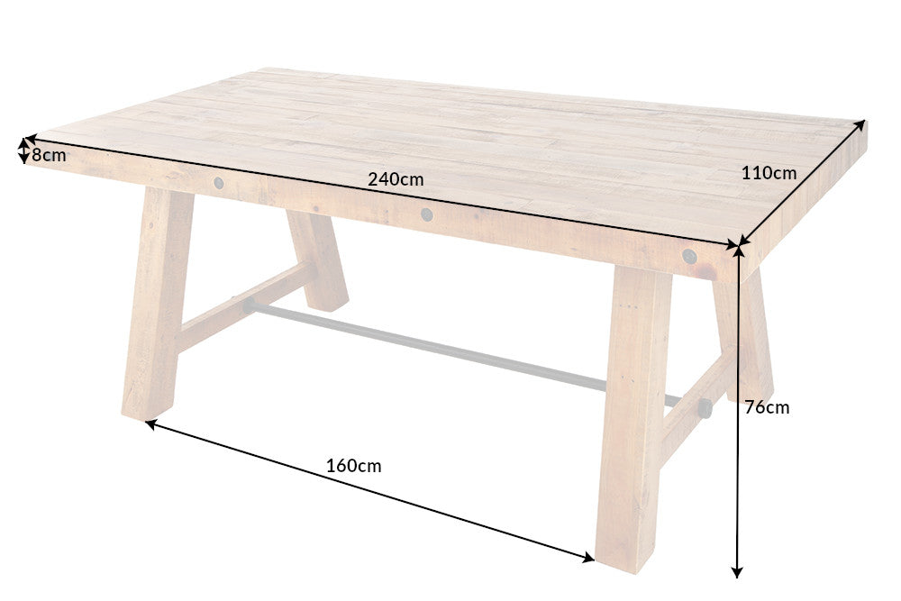 Esstisch Matterhorn – 240cm Pinie