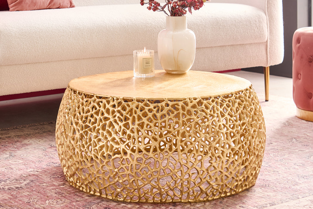 Couchtisch Petal 75cm gold