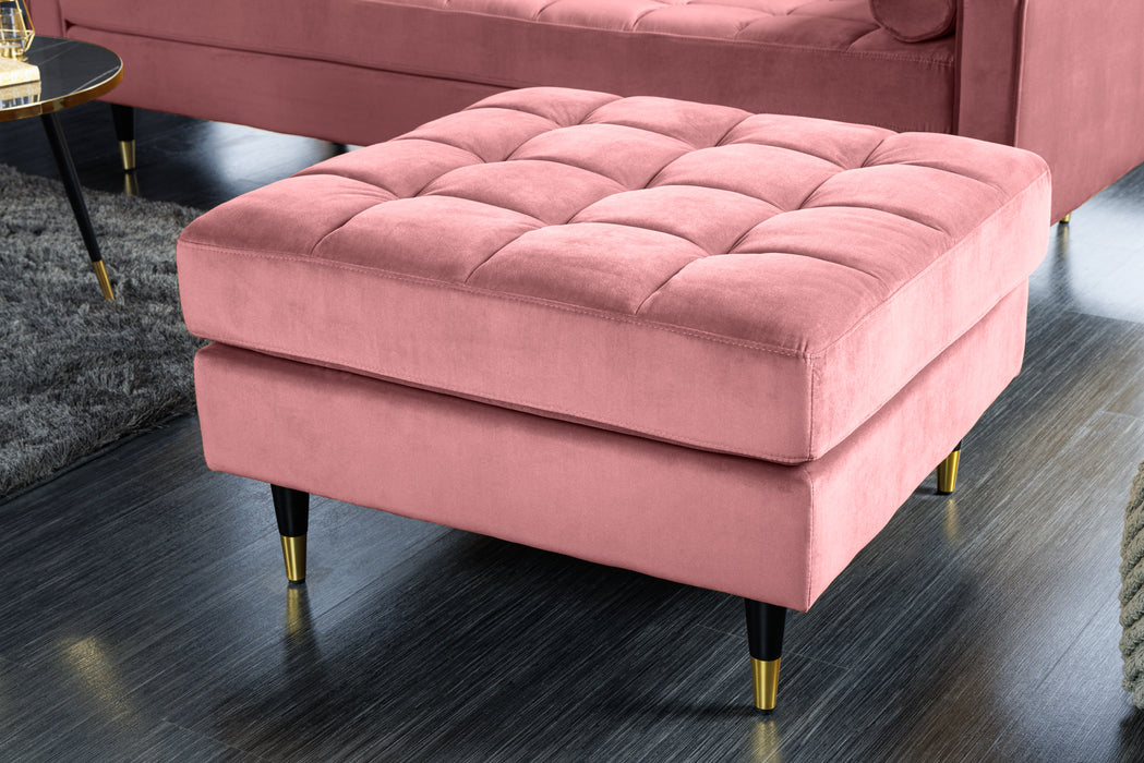 Hocker Plush Velvet 80cm altrosa Samt