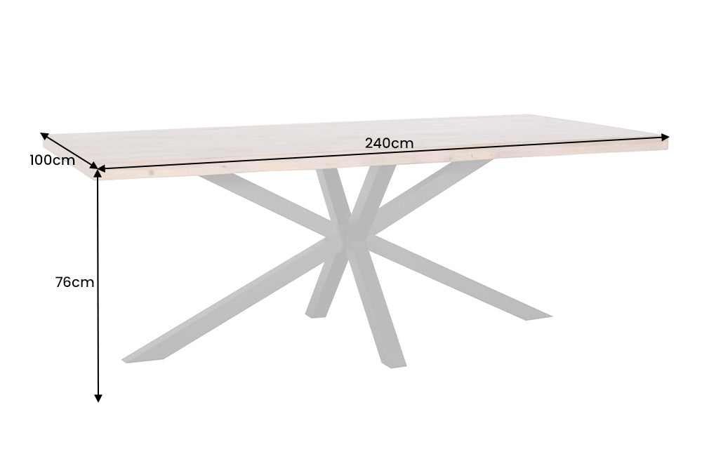 Esstisch Cosmos Star 240cm Eiche 50mm Natur