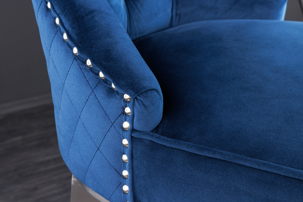 Barstuhl Palace Prestige royalblau mit Löwenkopf