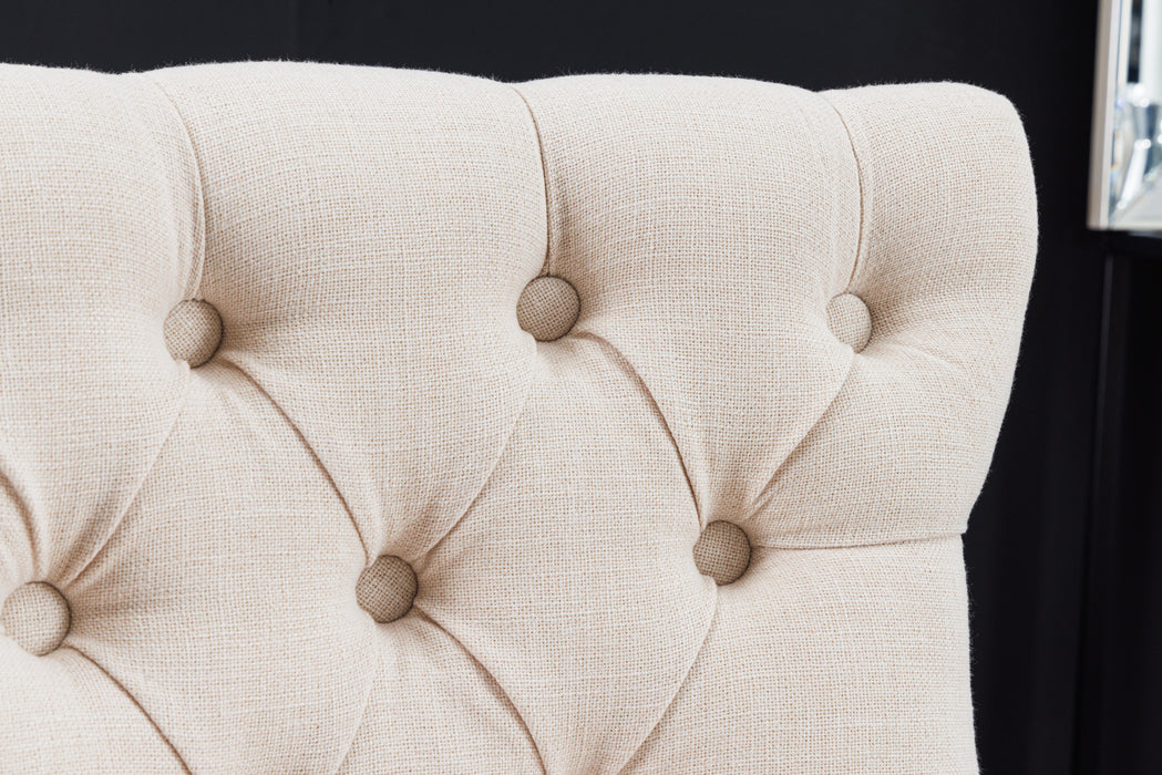 Barstuhl Fortress Strukturstoff beige schwarz