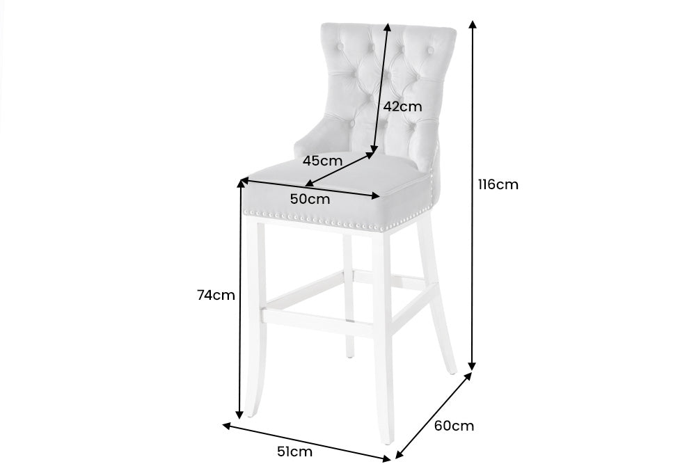 Barstuhl Fortress Strukturstoff beige schwarz