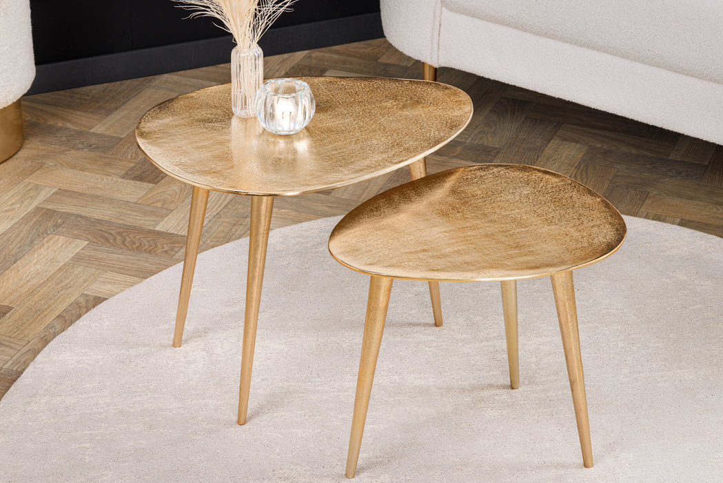 Couchtisch Jura 2er Set gold