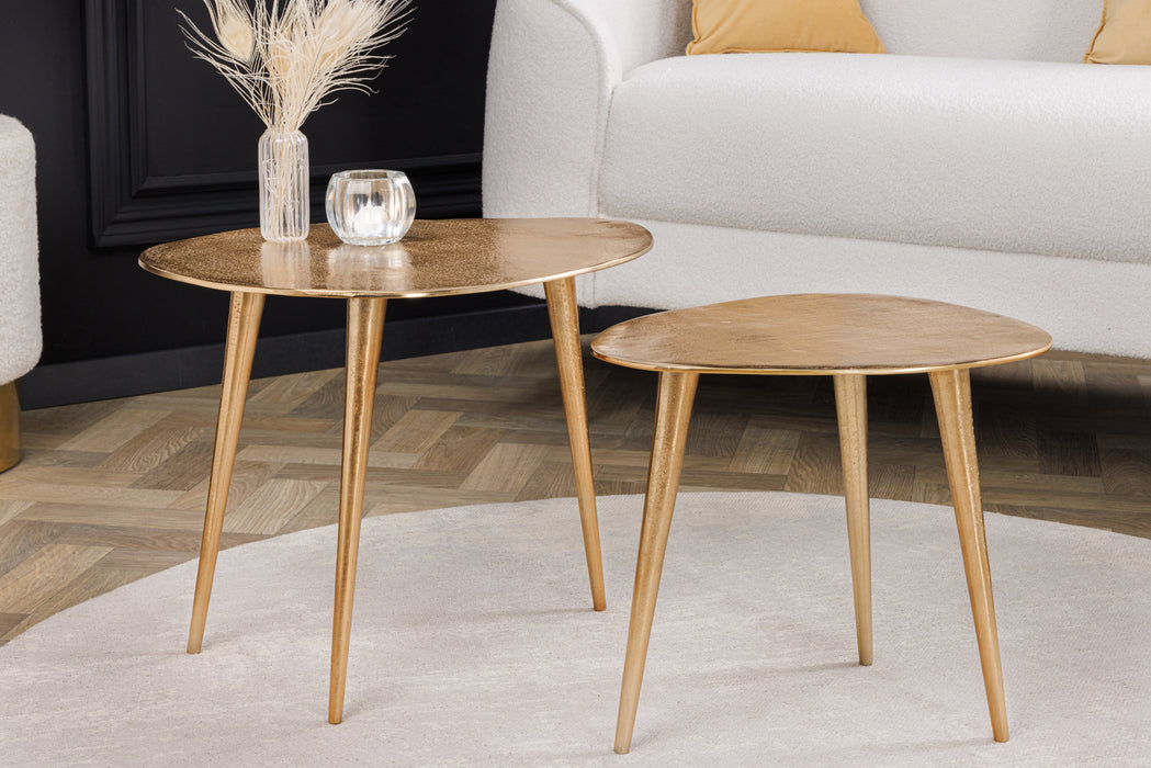 Couchtisch Jura 2er Set gold