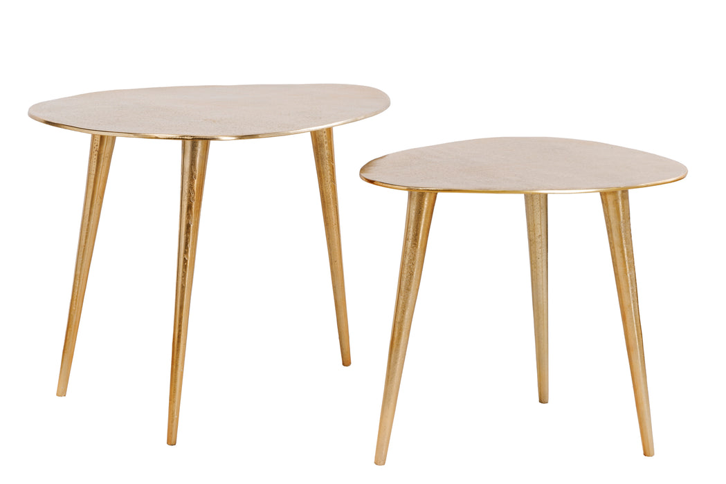 Couchtisch Jura 2er Set gold