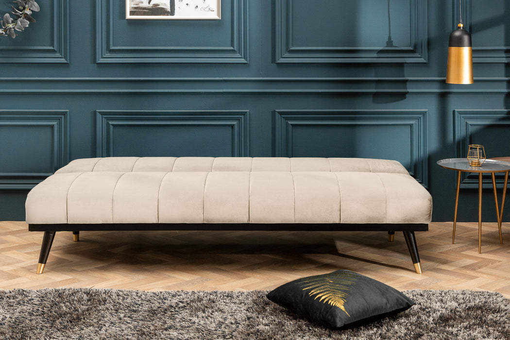 Schlafsofa Petite Charm 180cm Samt Champagner