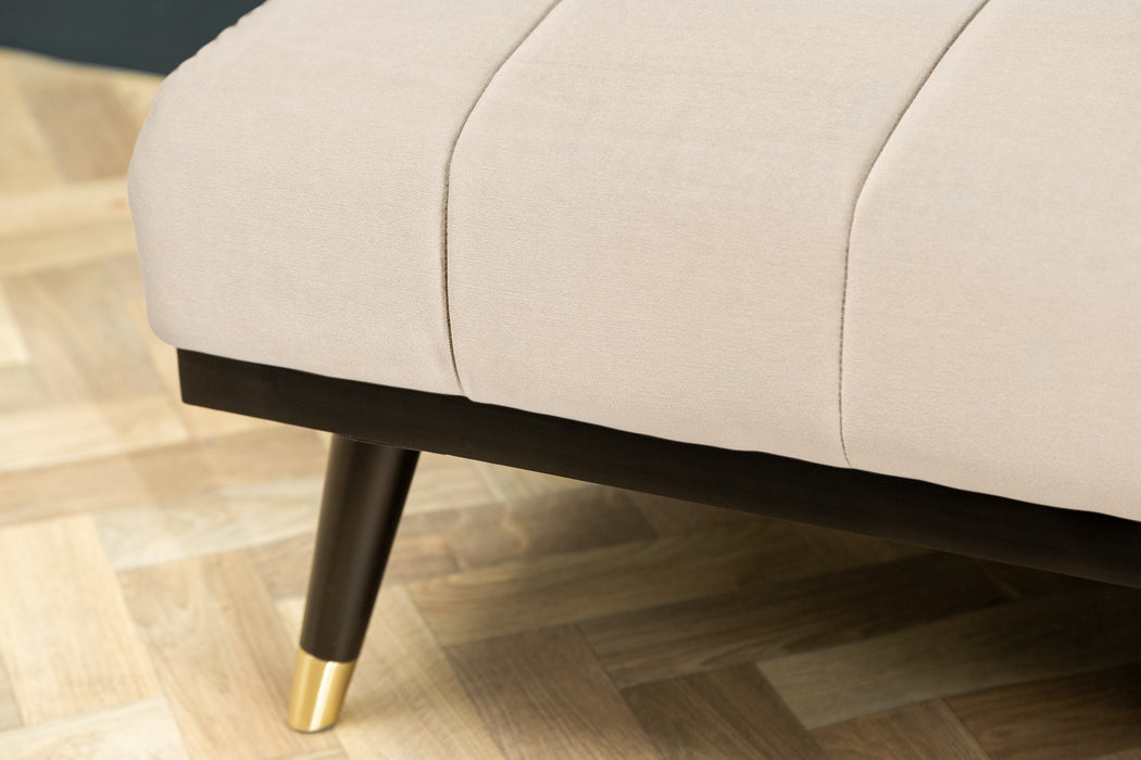 Schlafsofa Petite Charm 180cm Samt Champagner