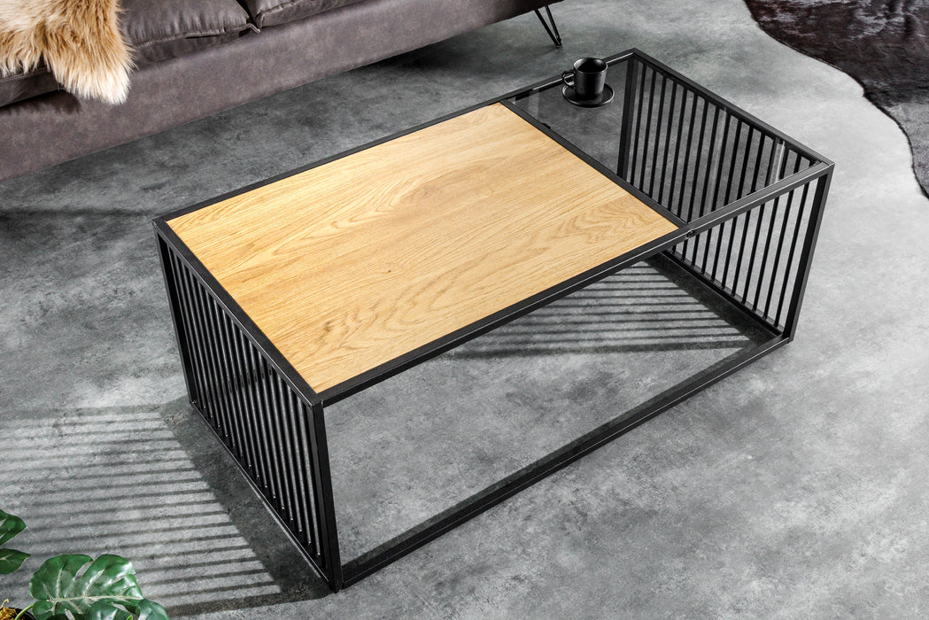 Couchtisch Design 100cm Wildeiche Optik