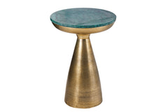 Beistelltisch Jura 40cm Marmor gold gruen