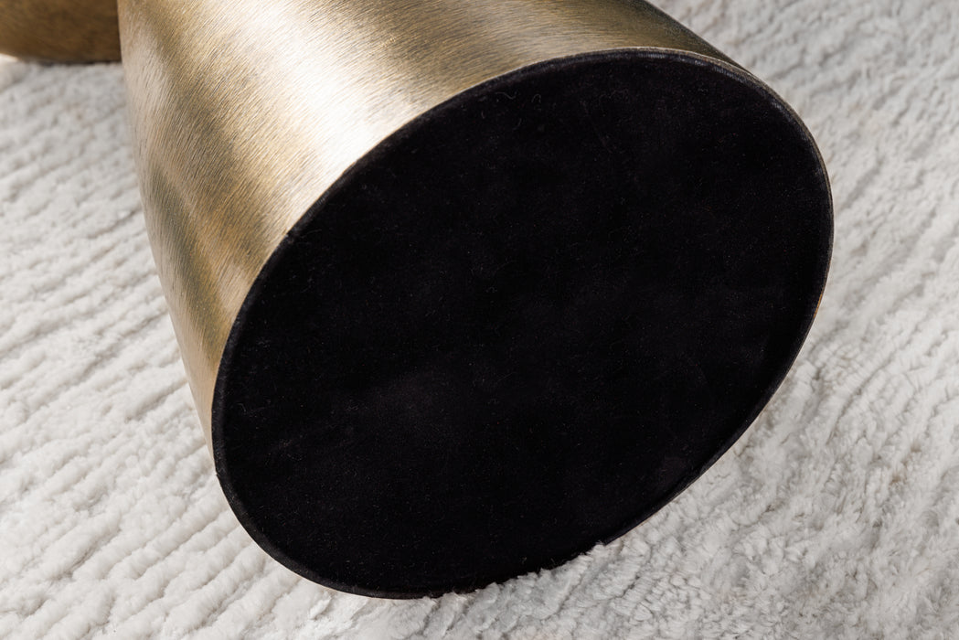 Beistelltisch Jura 30cm Marmor gold grün