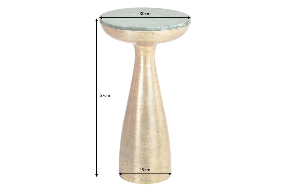 Beistelltisch Jura 30cm Marmor gold grün