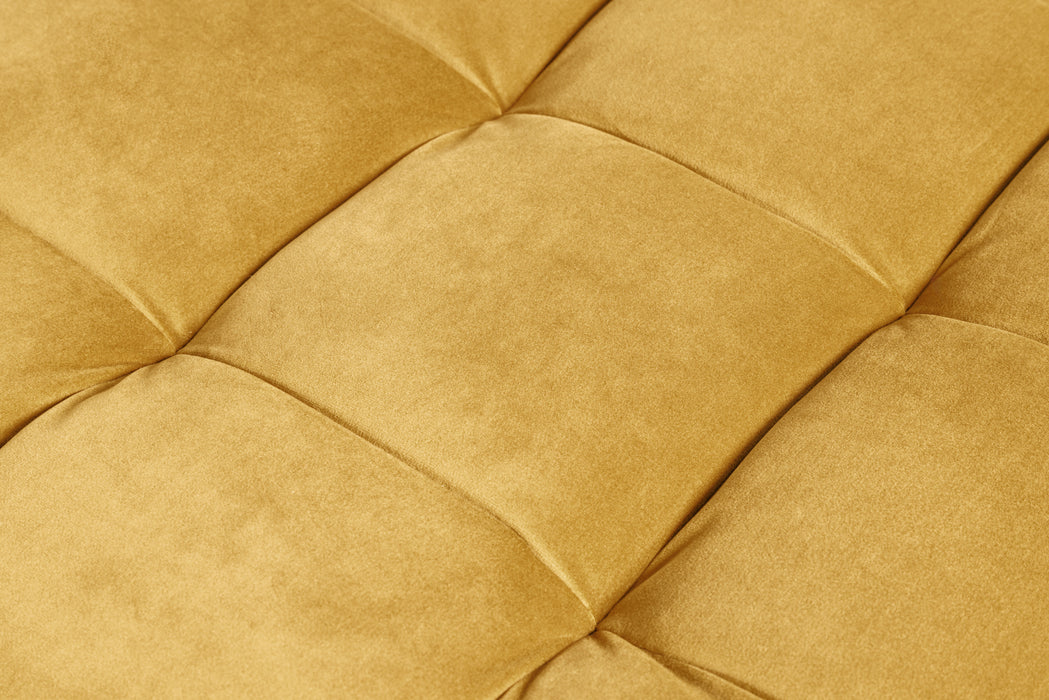 Hocker Plush Velvet 80cm senfgelb Samt