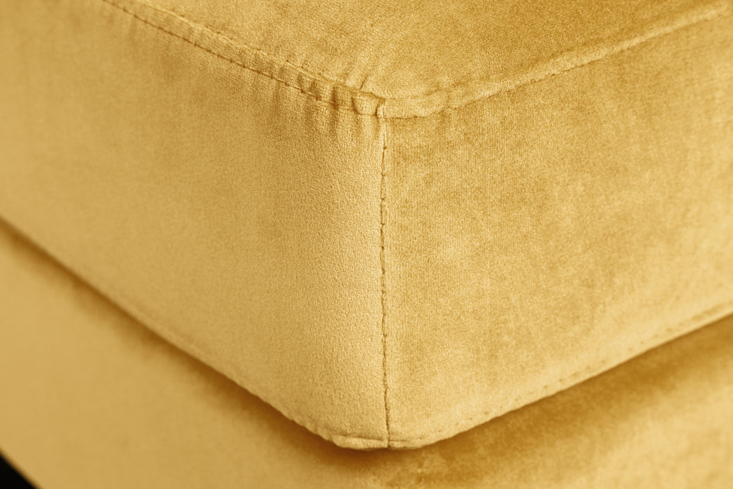 Hocker Plush Velvet 80cm senfgelb Samt