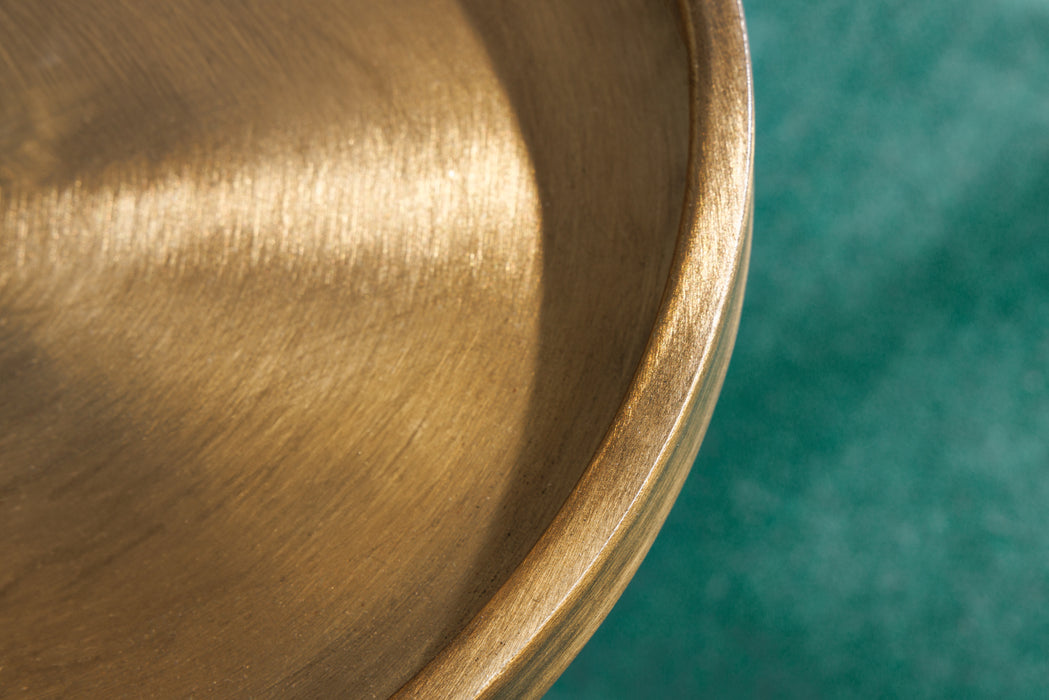Beistelltisch Tray 55cm antik gold Marmor