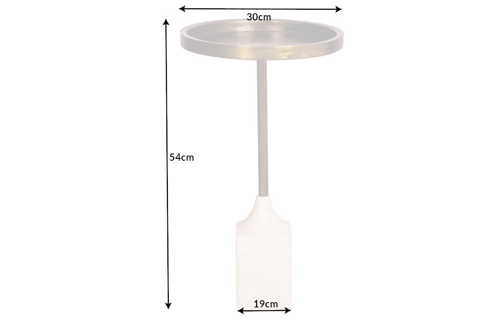 Beistelltisch Tray 55cm antik gold Marmor