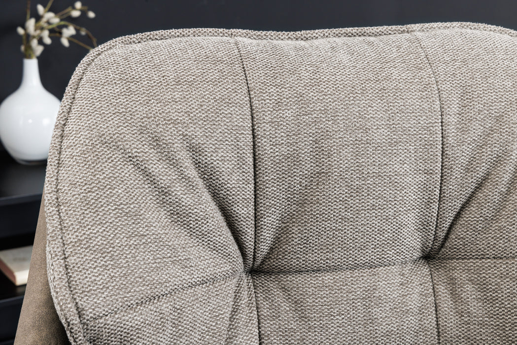 Stuhl Recliner Vintage taupe mit Armlehne