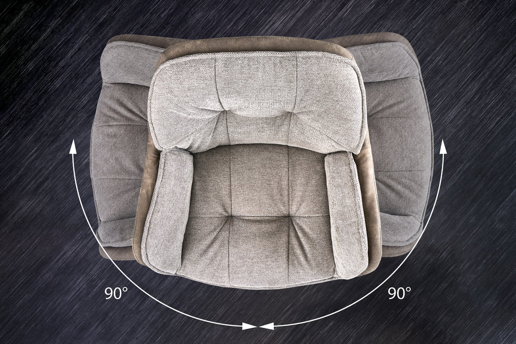 Stuhl Recliner Vintage taupe mit Armlehne