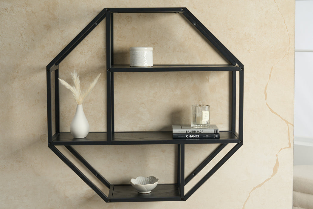 Wandregal Sleek Line 75cm Esche schwarz