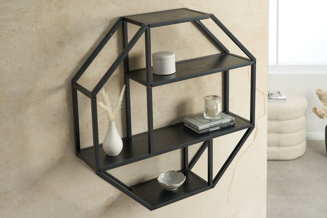 Wandregal Sleek Line 75cm Esche schwarz