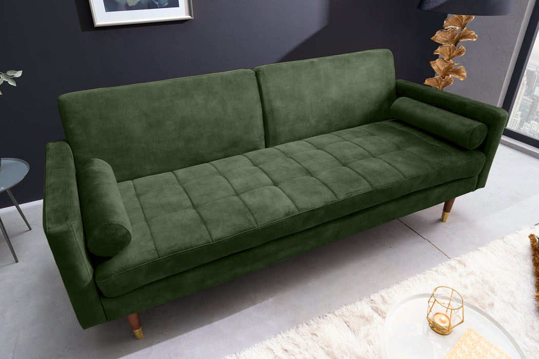Schlafsofa Fashion 195cm grün Microvelour