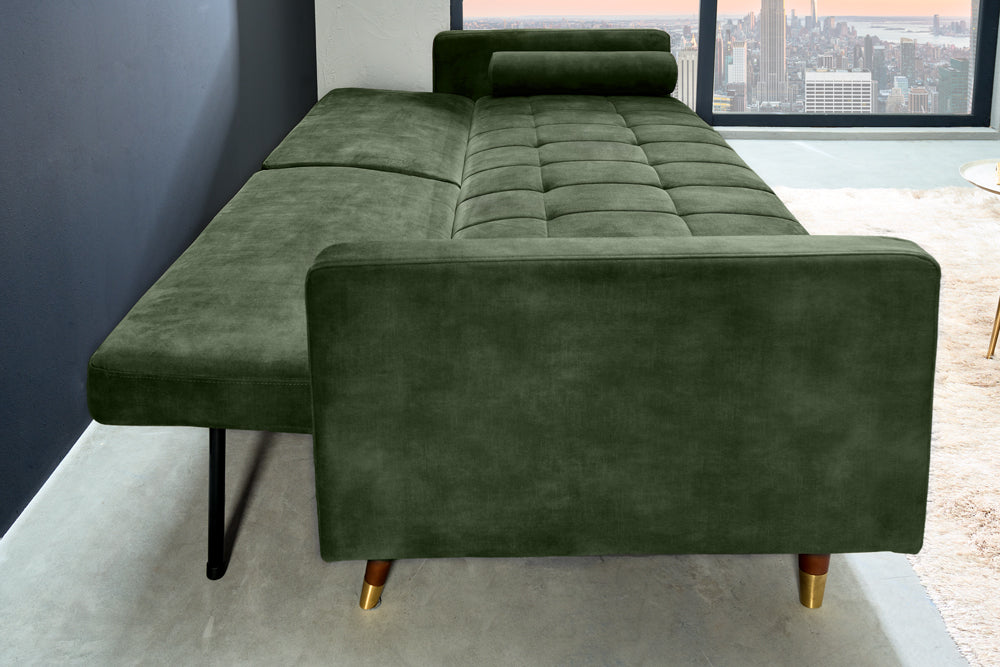 Schlafsofa Fashion 195cm grün Microvelour