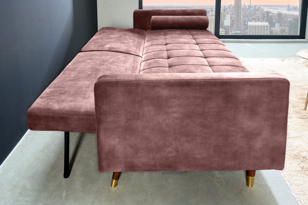 Schlafsofa Fashion 195cm altrosa Microvelour