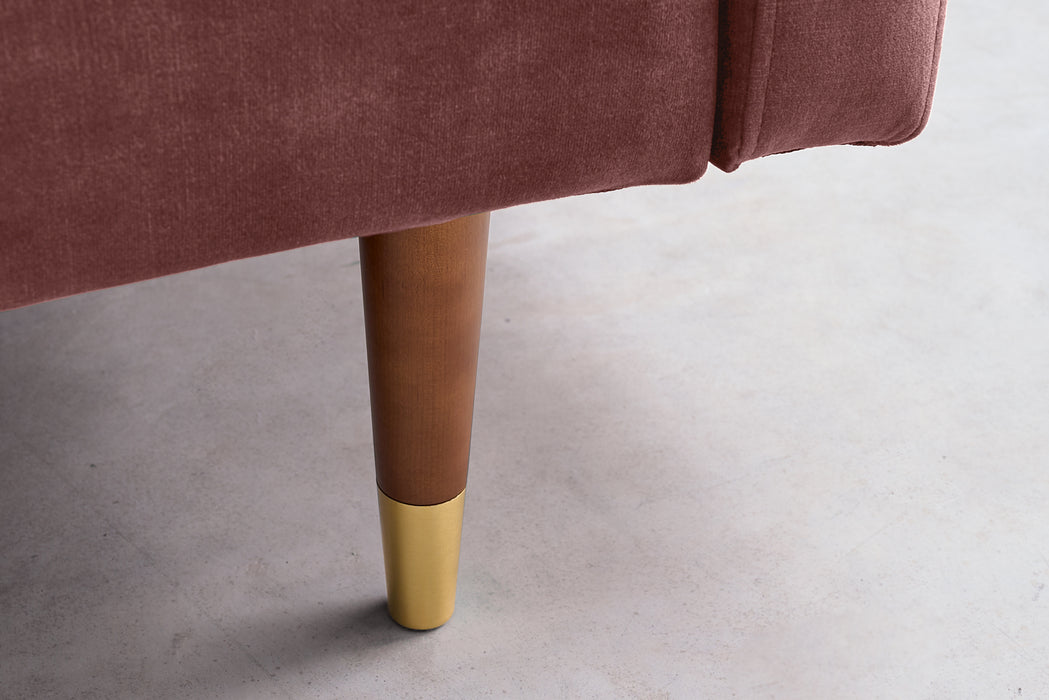 Schlafsofa Fashion 195cm altrosa Microvelour