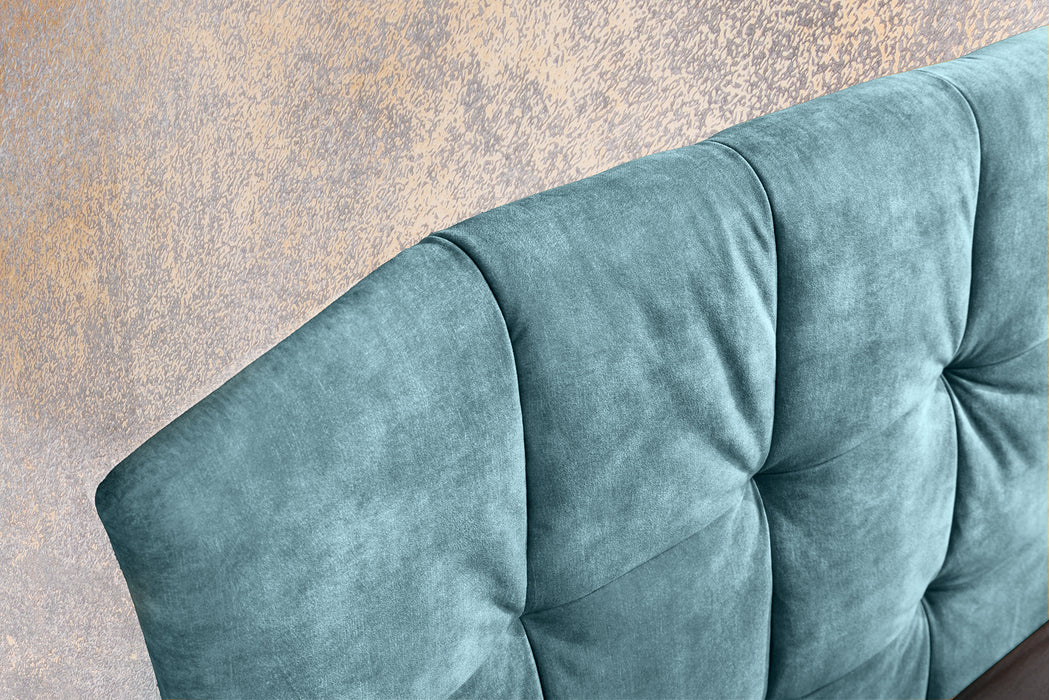 Bett Miami 180x200cm petrol Samt