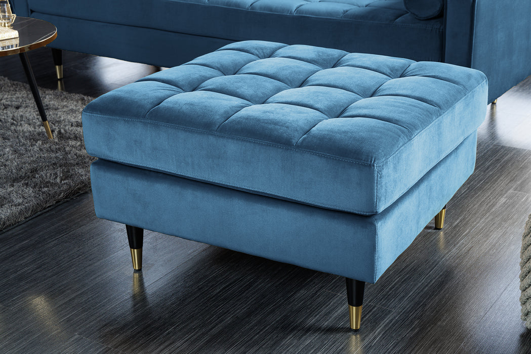 Hocker Plush Velvet 80cm aqua Samt
