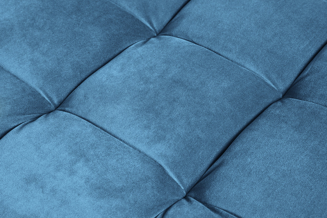 Hocker Plush Velvet 80cm aqua Samt