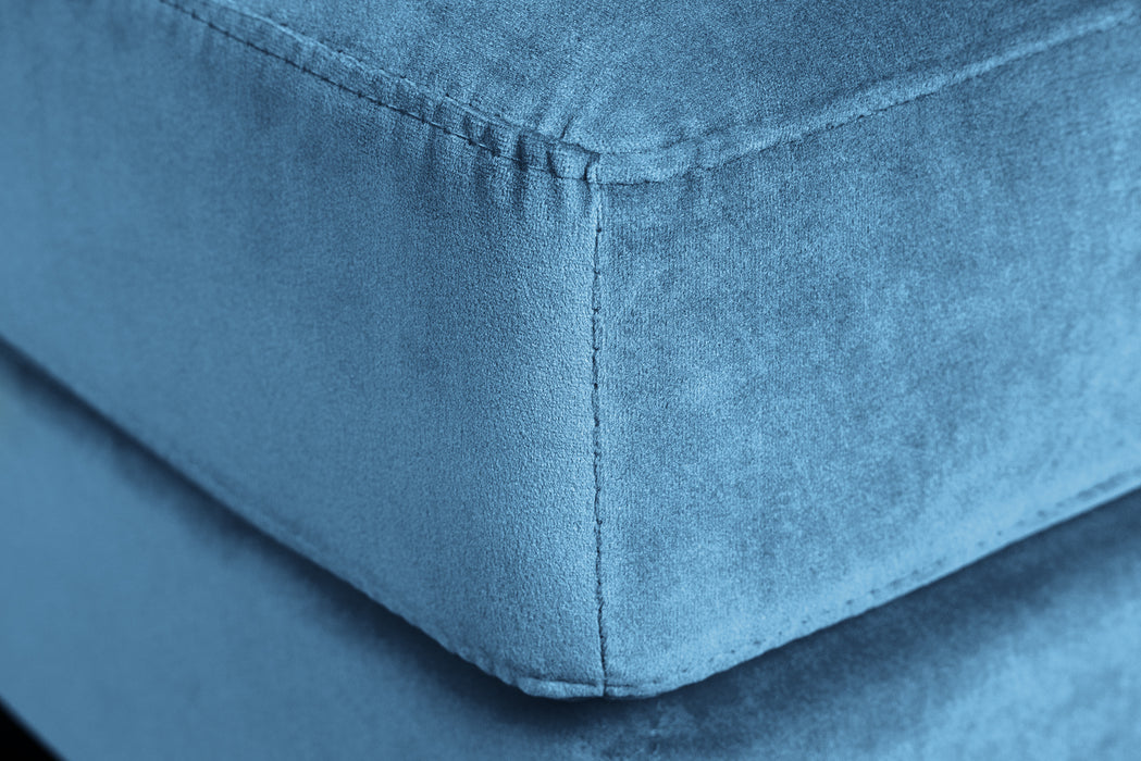 Hocker Plush Velvet 80cm aqua Samt