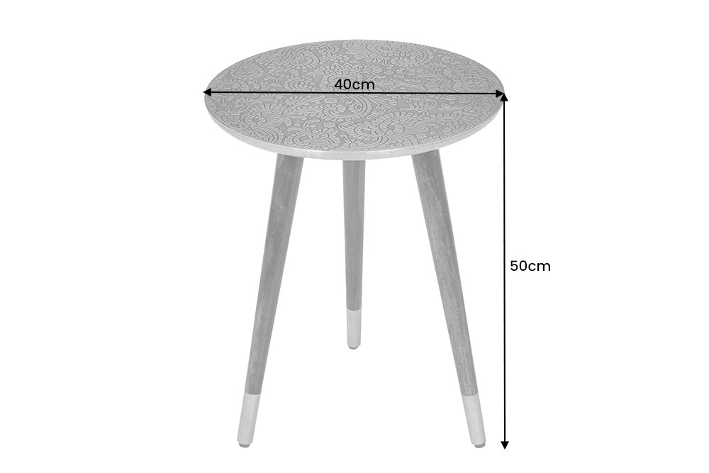 Beistelltisch Maya 50cm antik silber