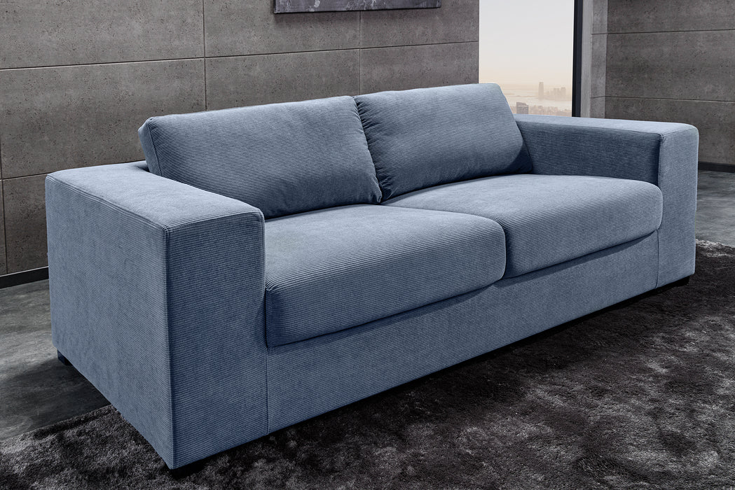 Sofa Recliner 220cm Blau Cord