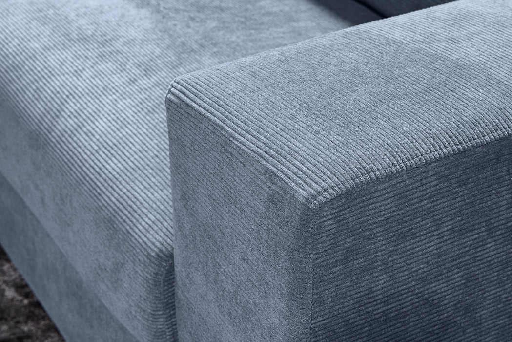 Sofa Recliner 220cm Blau Cord