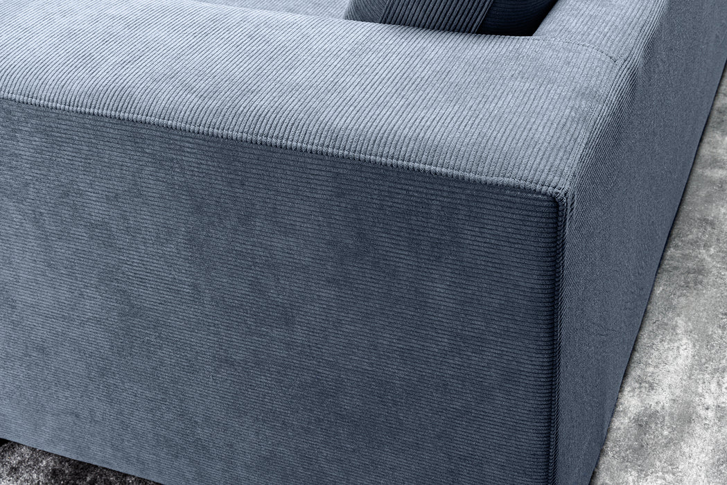 Sofa Recliner 220cm Blau Cord