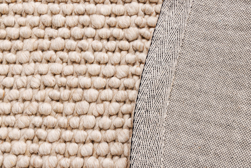 Teppich Wolle 150cm rund beige