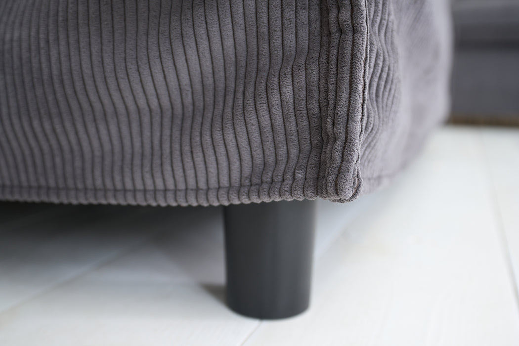 Hocker Clouds 100cm grau Cord