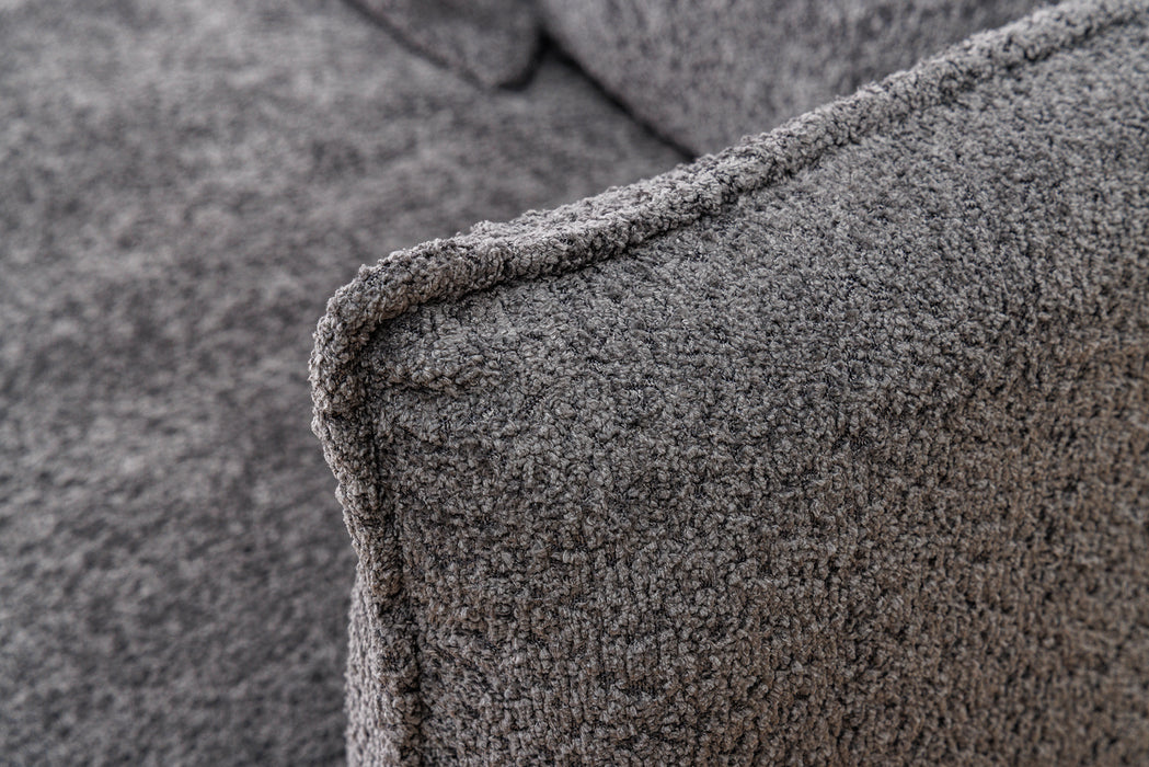 Sofa Cocon 225cm Teddystoff Grau