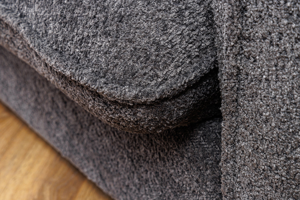 Sofa Cocon 225cm Teddystoff Grau